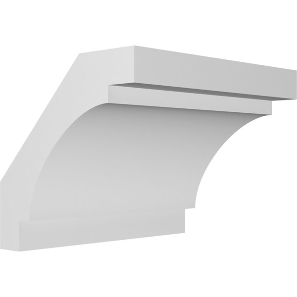Ekena Millwork 5 1/2-in. W x 44-in. D x 44-in. H Merced Architectural Grade PVC Knee Brace BRCP055X44X44MRC - main